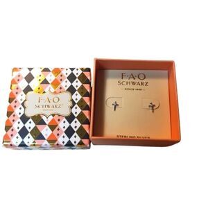 FAO Schwarz Cross Sterling Silver Earrings